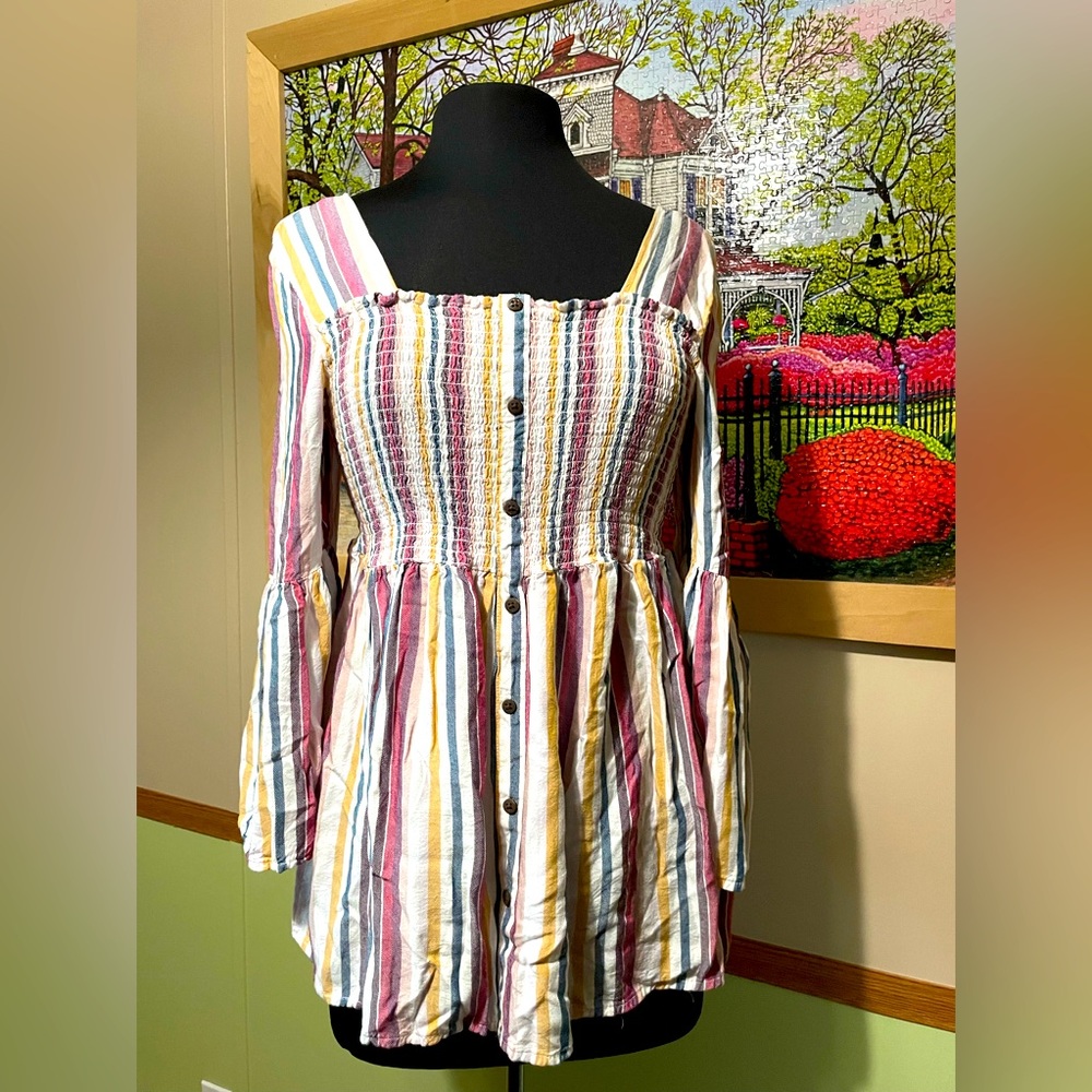 Striped Vintage babydoll top